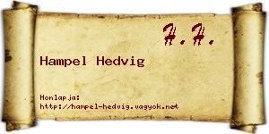 Hampel Hedvig névjegykártya